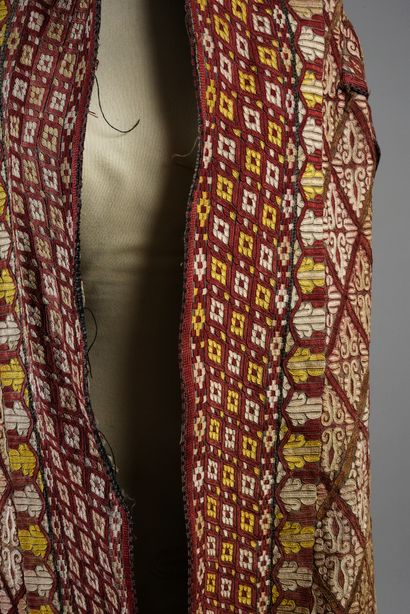 null . Tekke bride's coat, Turkmenistan, Central Asia, cape coat with false sleeves...