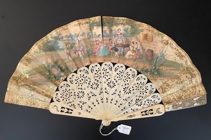 null Two fans, circa 1850

One, the double sheet in lithographed paper and heightened...