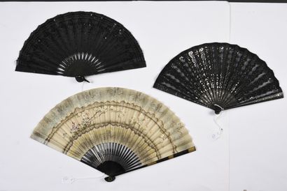 null Flickering, circa 1900

Three fans

Two folded fans, the leaves embroidered...