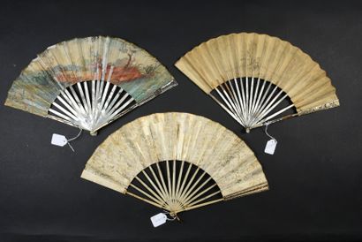 null Three fans, circa 1780

The first one, the double sheet of paper painted with...