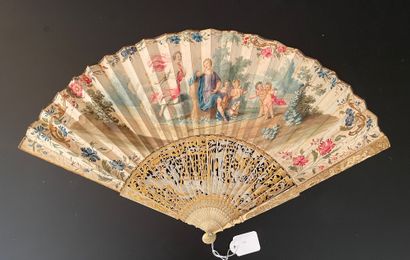 null The Loves of Diana and the Shepherd Endymion, ca. 1750

Folded fan, the leaf...