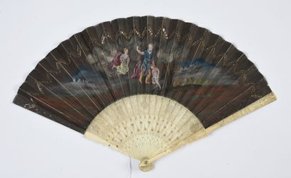 The Sacrifice of Isaac, ca. 1740 
Folded fan, the double sheet in painted paper...