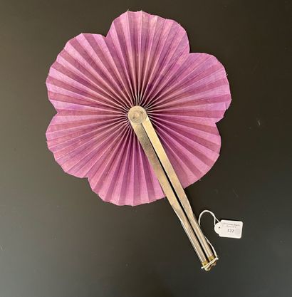 null Pansy, ca. 1880

Fan opening into a cockade, the fabric leaf painted with a...