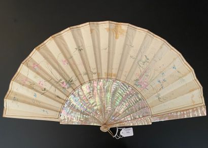 null The Meeting, ca. 1880-1890

Folded fan, the painted skin sheet of a man wearing...