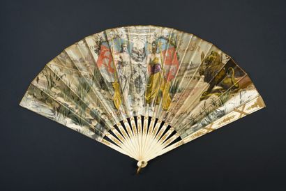 null Lyon and Paris, the Seine and the Rhone, ca. 1900-1910

Folded fan, the satin...
