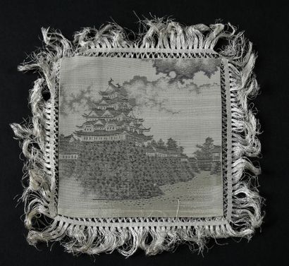 null . Suite of twelve square doilies with the Bon Marché label, Japan, Meiji period,...