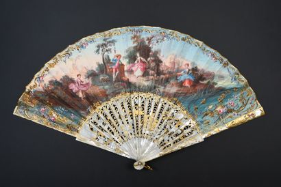 null The Shepherdess and the Bird, ca. 1760-1770

Folded fan, the double sheet of...