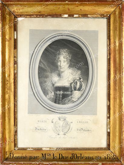 École FRANÇAISE du début du XIXe siècle * The Duke and Duchess of Orleans.
Pair of...