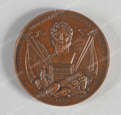 null ACCESSION OF THE KING LOUIS-PHILIPPE - CHARTRE OF 1830.
Commemorative medal...
