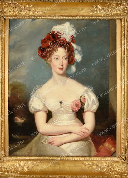 Atelier de Sir Thomas LAWRENCE (1769-1830) 
Portrait de la Duchesse de Berry, née...