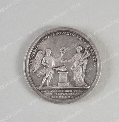 null MARRIAGE OF THE DAUPHIN OF FRANCE.
Silver commemorative medal, signed Anton...