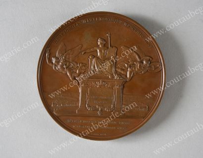 null LOUIS-PHILIPPE, king of the French.
Large commemorative bronze medal signed...