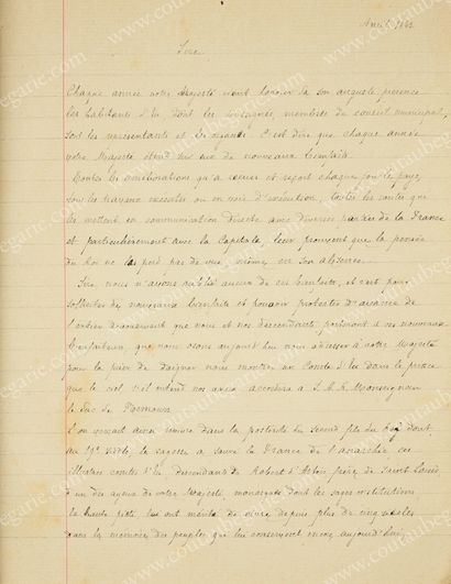 null VISIT OF KING LOUIS-PHILIPPE TO EU.
Copy of letters addressed to King Louis-Philippe...