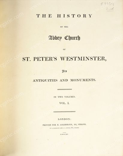 COMBE William The history of the Abbey church of St Peter's Westminster its antiquities...