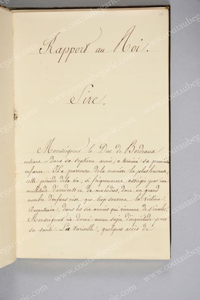 null LIBRARY OF THE DUCHESSE OF BERRY FOR HER CHÂTEAU DE ROSNY
Beautiful brown long-grain...