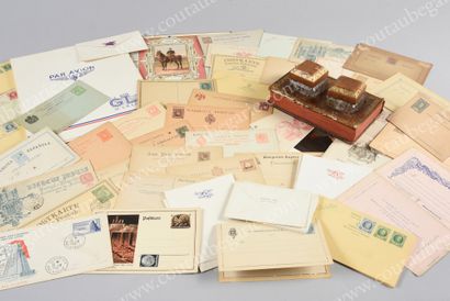 Maison de France 
Set of envelopes and blank letterheads in color and embossed with...