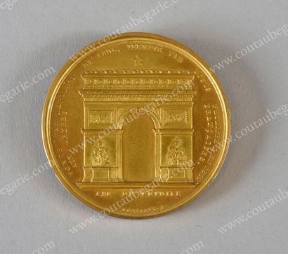 null INAUGURATION OF THE ARC DE L'ÉTOILE.
Commemorative medal in copper, signed Fleury...