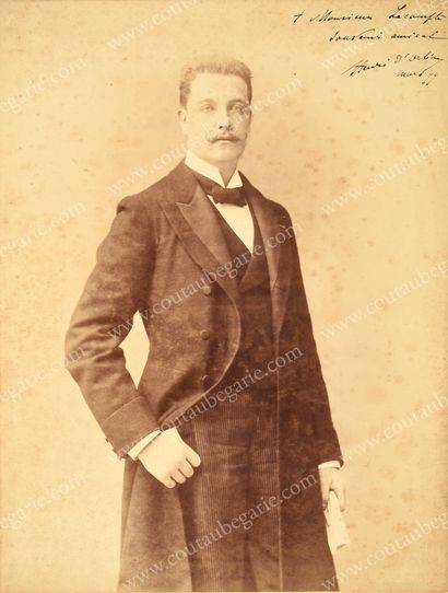 HENRI, prince d'Orléans (1867-1901) 
Large albumen photographic print mounted on...