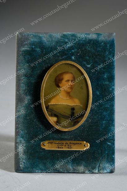 null ISABELLE, Princess of Braganza, Countess of Eu (1846-1921). 
 Miniature portrait,...