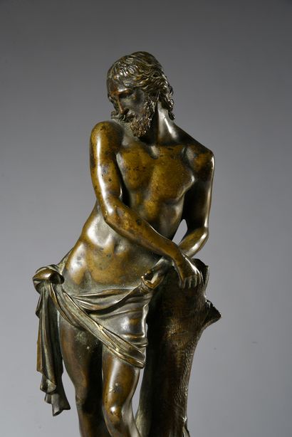 François DUQUESNOY (1594 - 1643) d'après 
Christ aux liens
Bronze with light brown...