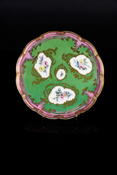Bouret tray in 18th century Sèvres porcelain,...