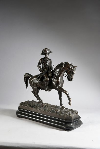 Christophe FRATIN (1801-1864) 
Frédéric le Grand de Prusse à cheval.
Très rare bronze...