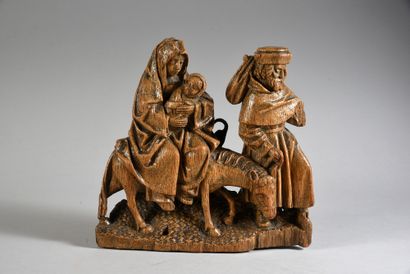 Pays-Bas méridionaux, première moitié du XVIe siècle 
The Flight into Egypt
Carved...