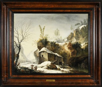 École ITALIENNE du XIXe siècle, suiveur de Pier Francesco FOSCHI Snowy landscape
Canvas...