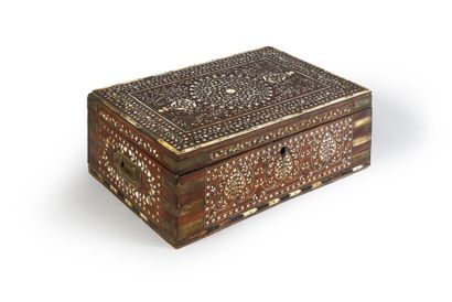 An 18th century Indian box, quadrangular...