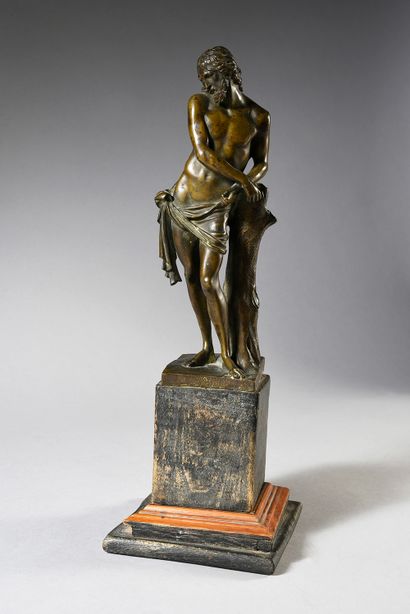 François DUQUESNOY (1594 - 1643) d'après 
Christ aux liens
Bronze à patine brun clair.
XVIIIe...