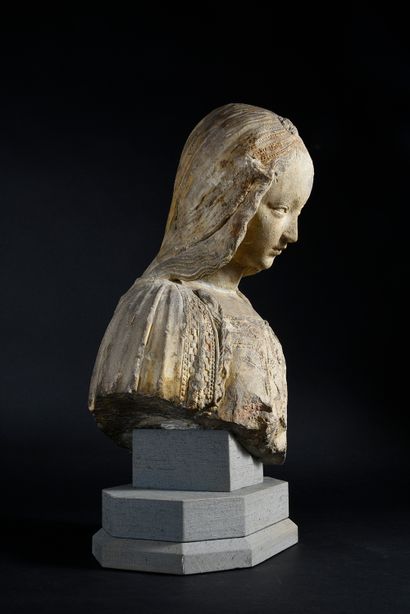 Atelier de Michel Colombe (1430 - Tours 1512), fin du XVe siècle 
Bust of a holy...