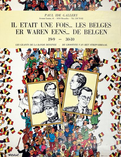 HERGÉ Un ensemble de quatre affiches et sérigraphies sur Tintin.

— Il était une...