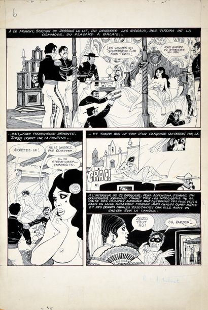 PICHARD, Georges (1920 - 2003) Zorro tout nu.

Page 271 Tout Paulette, planche parue...