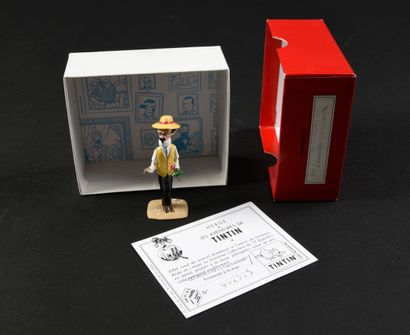 HERGÉ Tintin - Figurine Pixi 4551. Figurine en plomb peinte à la main de Tournesol...