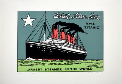 FLOC'H Un ensemble de trois sérigraphies signées et numérotées :

- White Star Line....