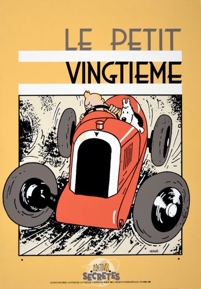 HERGÉ Un ensemble de quatre affiches et sérigraphies sur Tintin.

— Il était une...