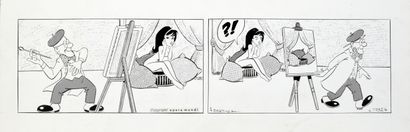 DARTHET, Jean Nimbus, strip no.11924 parue dans le journal «La Meuse» Dimensions:...
