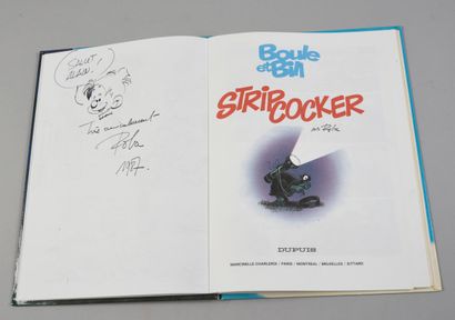 ROBA BOULE ET BILL. Stripcocker. Edition DUPUIS 1984, agrémentée d'un dessin dédicace...