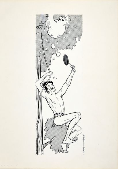 CLARKE (Frédéric Seron, dit - 1965) Tarzan

Illustration à l'encre de Chine sur papier...