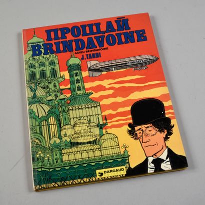 Tardi ADIEU BRINDAVOINE. Edition originale Dargaud 1974, agrémentée d'un dessin dédicace...