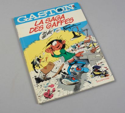 FRANQUIN GASTON 14. THE SAGA OF THE BLUNDERS. First edition Dupuis 1982 with a felt-tip...