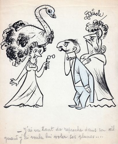 FARINOLE, Pierre (1906-1960) Ensemble de six dessins, dimensions variées.

Crayon,...