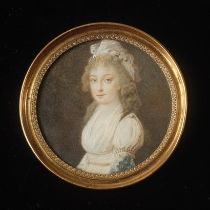 null Marie-Thérèse, princesse de France, Madame Royale (1778-1851). Portrait miniature...