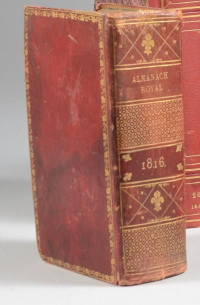 null Almanach royal pour l'année bissextile 1816, publié chez Testu, Paris, 1816....