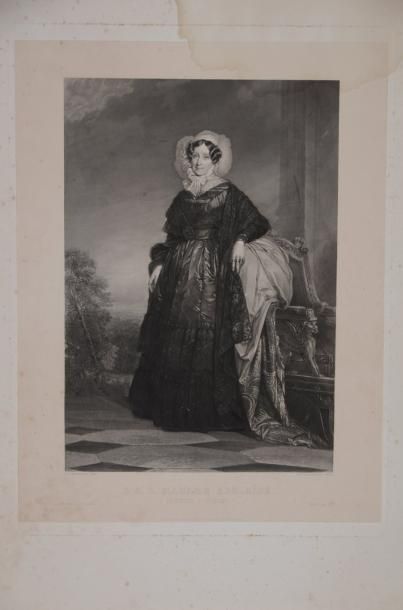 null Adélaïde, princesse d'Orléans (1777-1847). Gravure de Sketon & Hopwood, à Londres,...