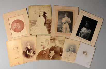 null Famille d'Orléans. Important ensemble de dix photographies anciennes datant...