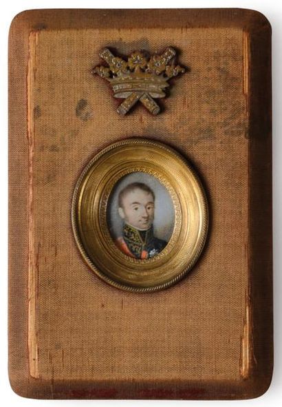 null Alexandre Mac Donald, duc de Tarente (1765-1840). Portrait miniature peint sur...