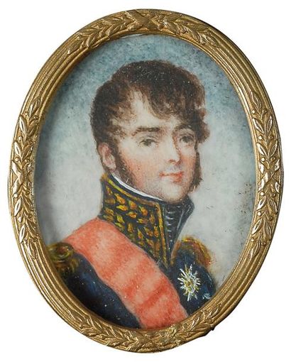 null Jérôme Bonaparte, roi de Westphalie (1784-1860). Portrait miniature peint sur...