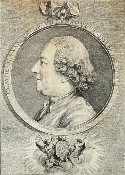 null Alexandre de Villeneuve, comte de Vence. Gravure signée C-H. Watelet, datée...