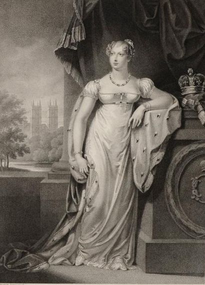 null Charlotte, princesse de Galles, héritière de Grande- Bretagne (1796-1817). Gravure...